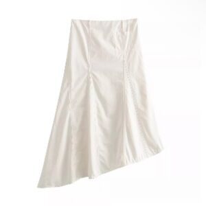 Zara Asymmetric Midi Skirt NWT